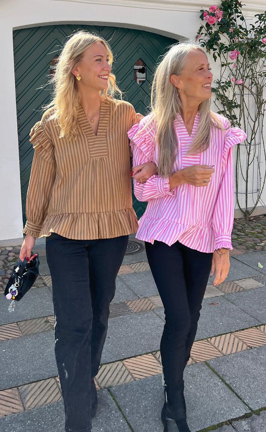 Say INA Copenhagen Bluse - Wilja - Pink Striped