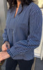 Say INA Copenhagen Bluse - Winnie LS - Navy Blue W. White Stripes