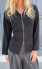 Say INA Copenhagen Bluse - Zenia Zip - Black
