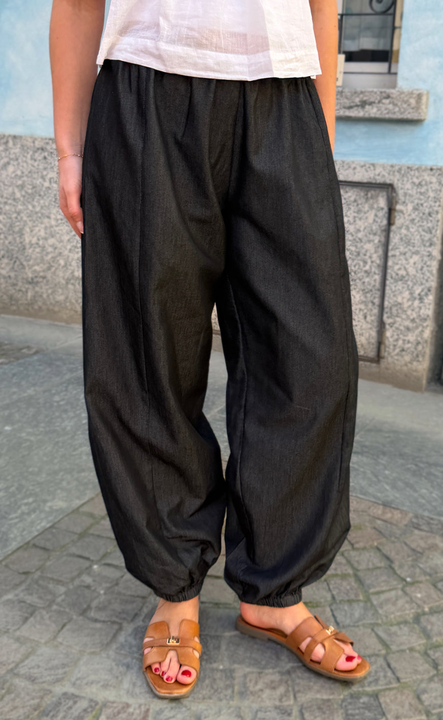 Say INA Copenhagen Bukser - Detia Balloon - Black Denim