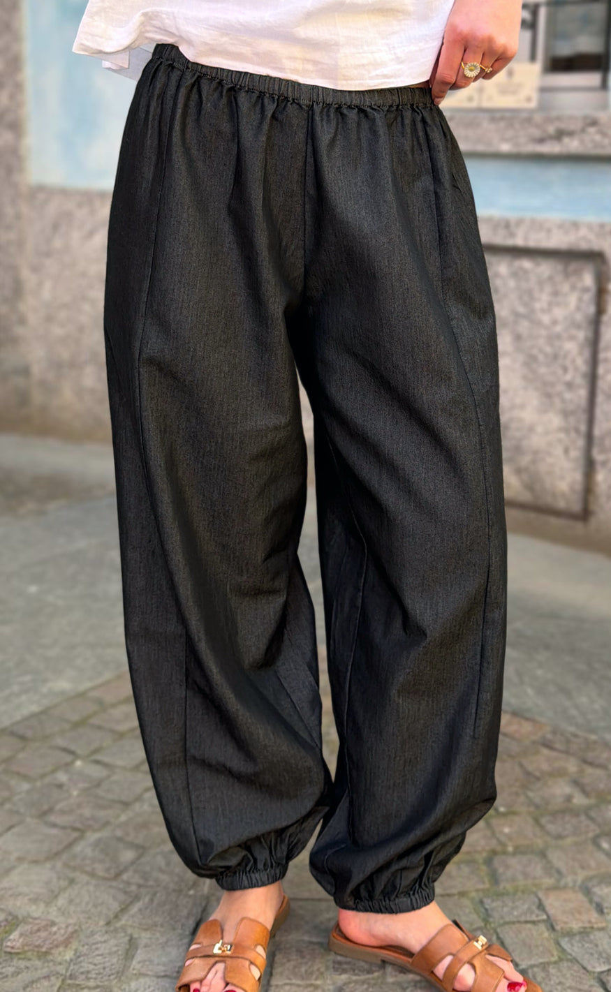 Say INA Copenhagen Bukser - Detia Balloon - Black Denim