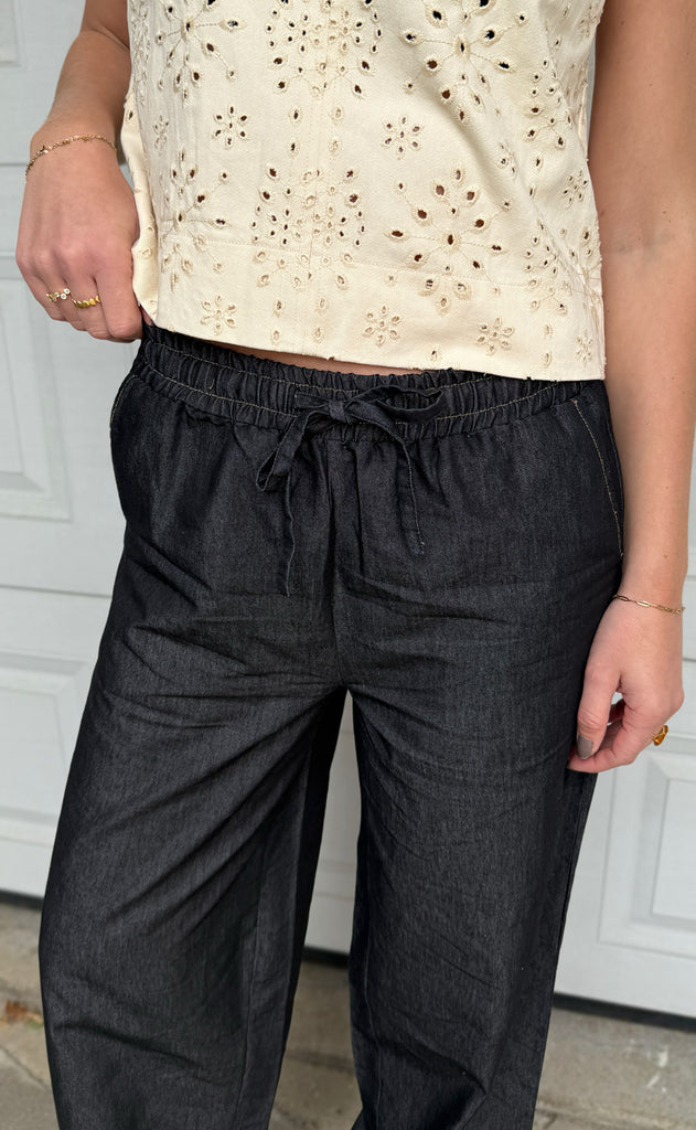 Say INA Copenhagen Bukser - Detia - Black Denim