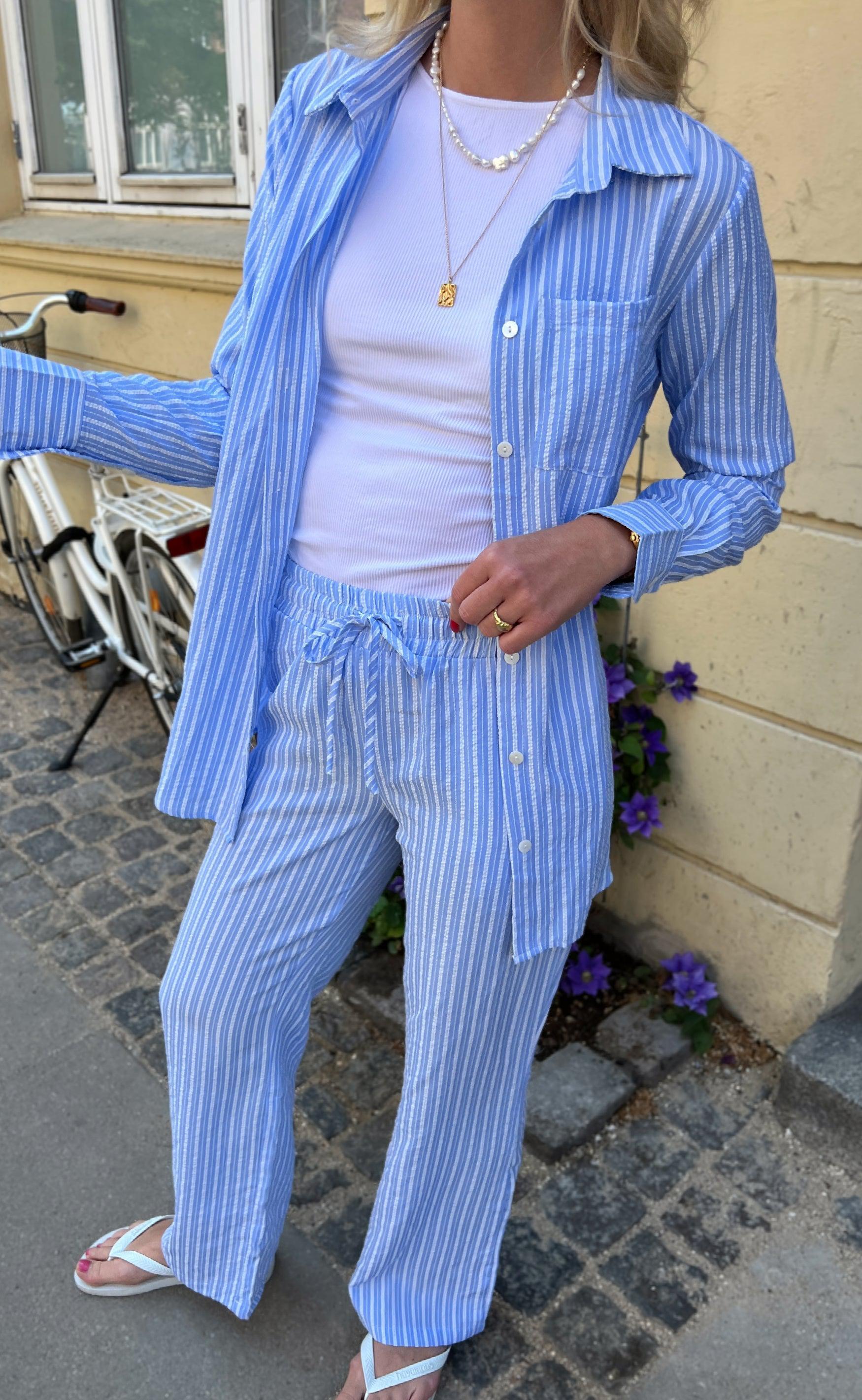 Say INA Copenhagen Bukser - Grace - Blue/White Stripe