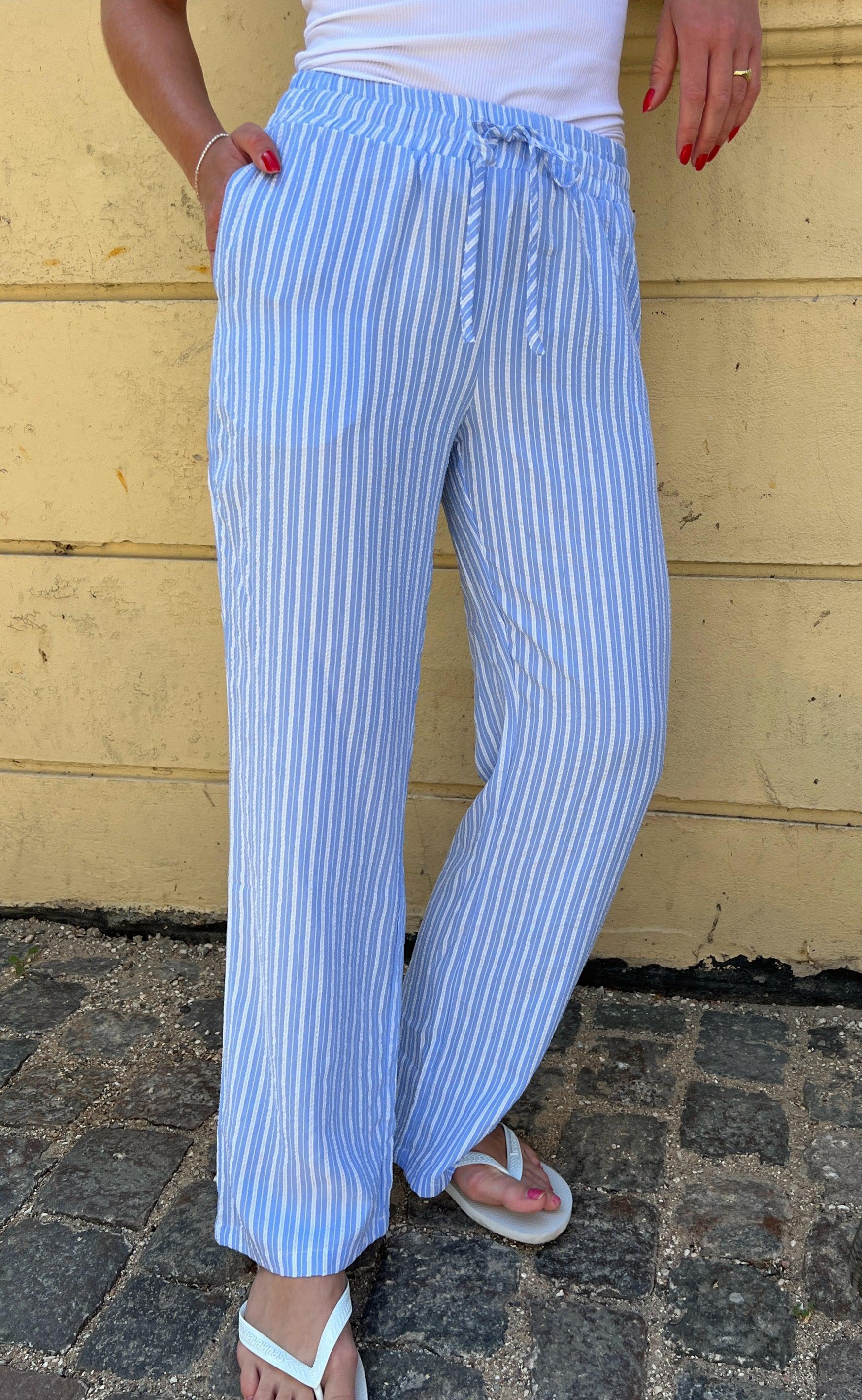 Say INA Copenhagen Bukser - Grace - Blue/White Stripe