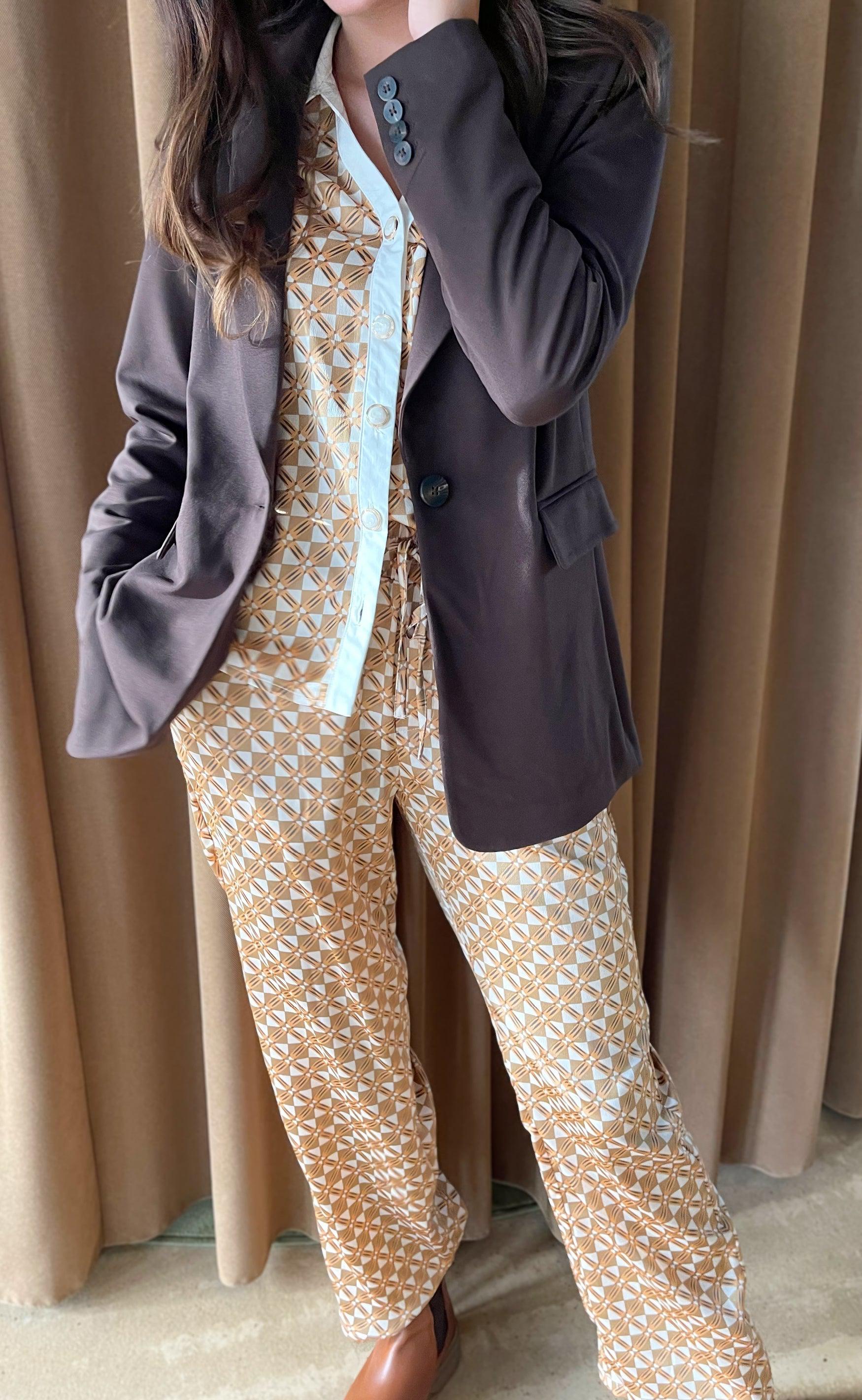 Say INA Copenhagen Bukser - Ida - Graphic Brown