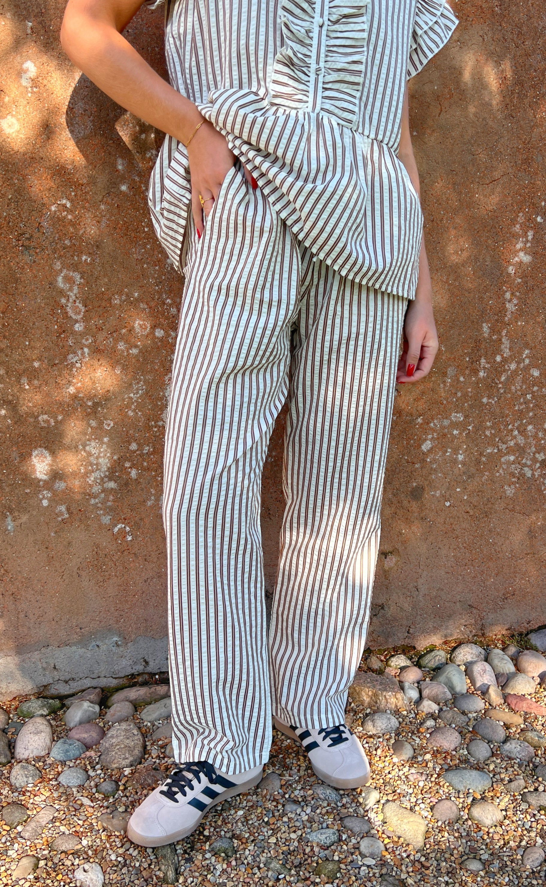 Say INA Copenhagen Bukser - Liv - White / Brown Striped