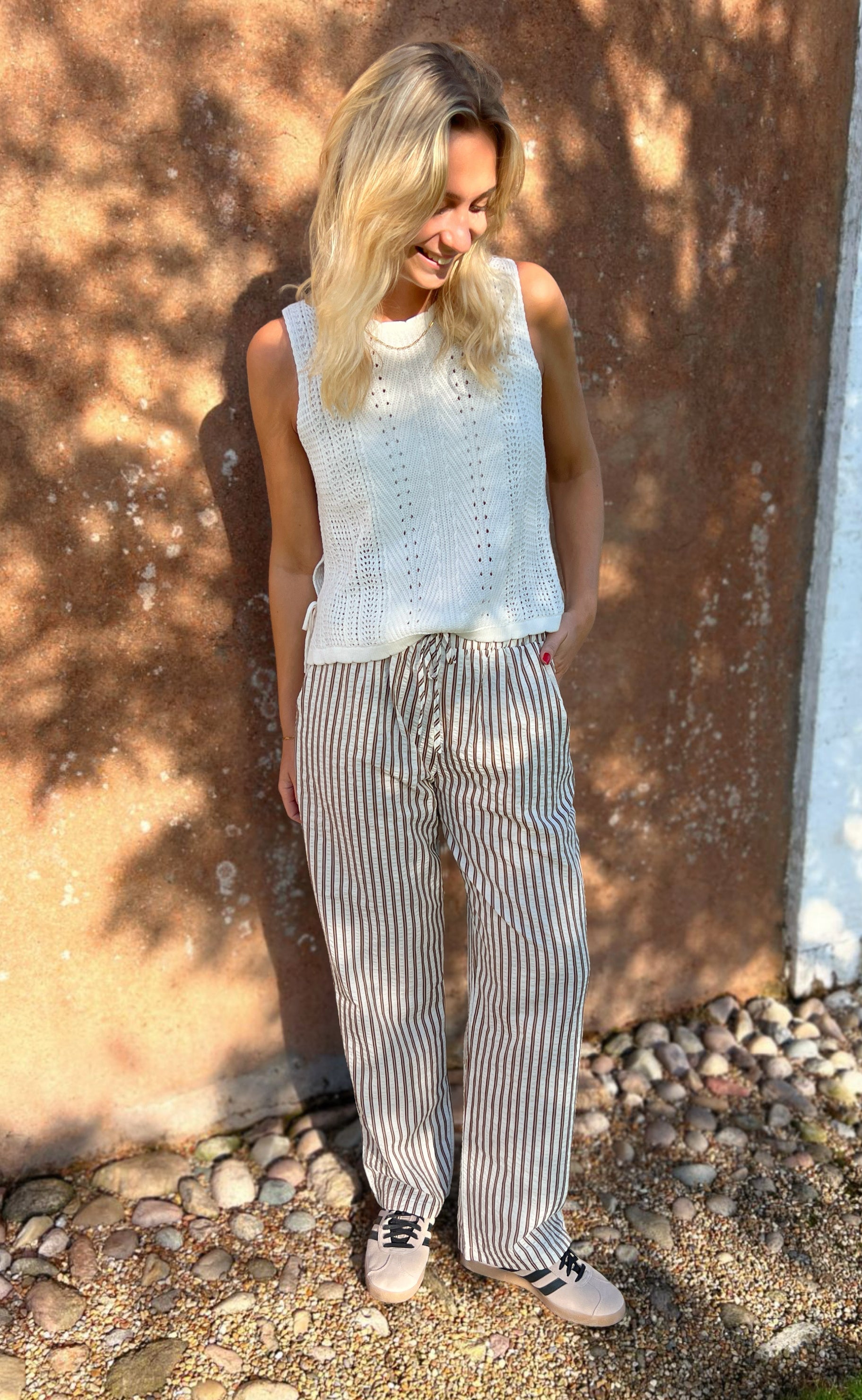Say INA Copenhagen Bukser - Liv - White / Brown Striped