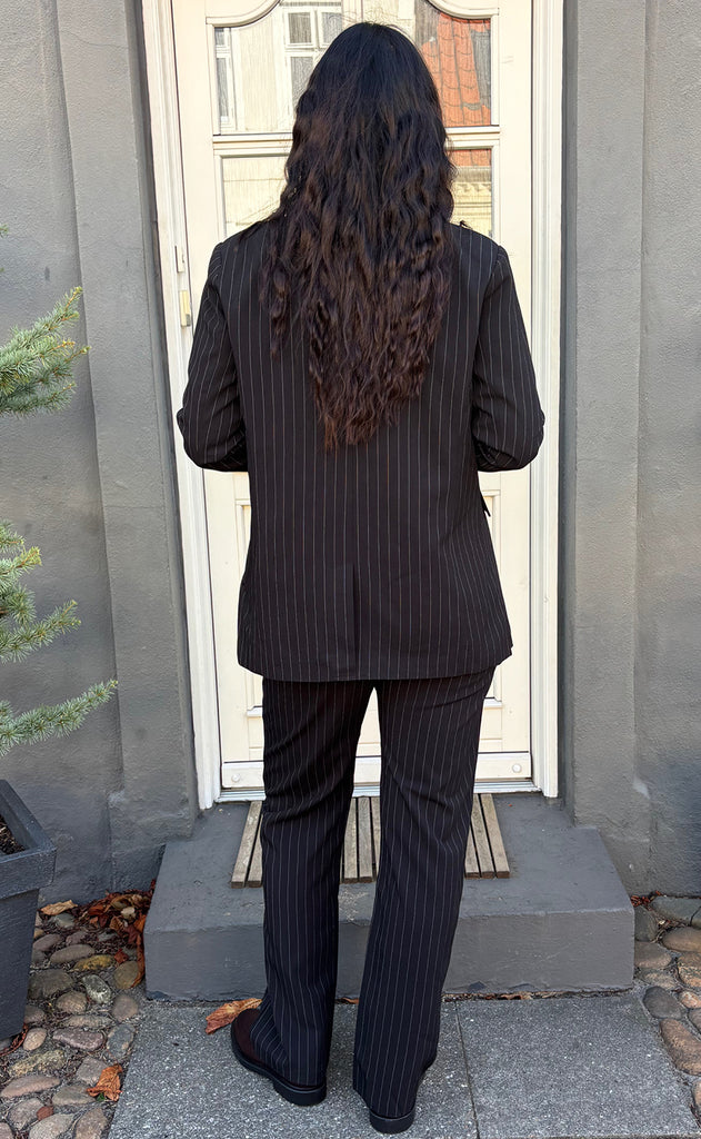 Say INA Copenhagen Bukser - Liva - Black Pinstripe