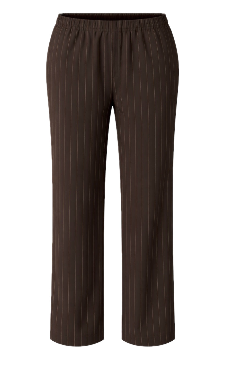 Say INA Copenhagen Bukser - Liva - Dark Brown Pinstripe