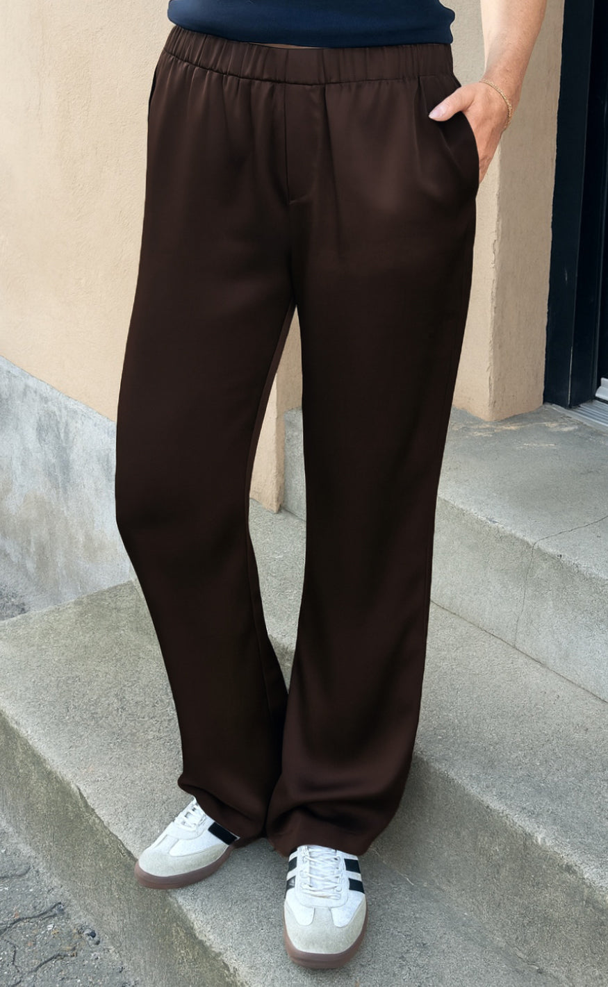 Say INA Copenhagen Bukser - Liva - Dark Brown Satin