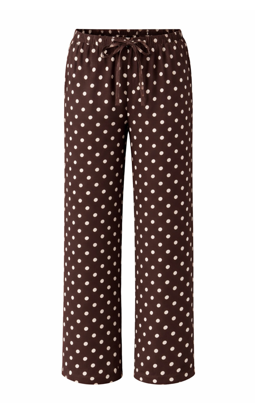 Say INA Copenhagen Bukser - Nellie - Dark Brown W. White Dots