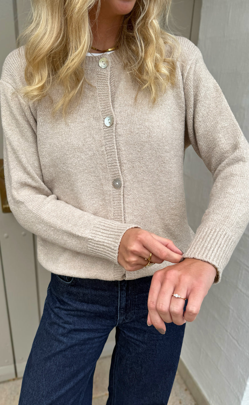 Say INA Copenhagen Cardigan - Cindy - Sand