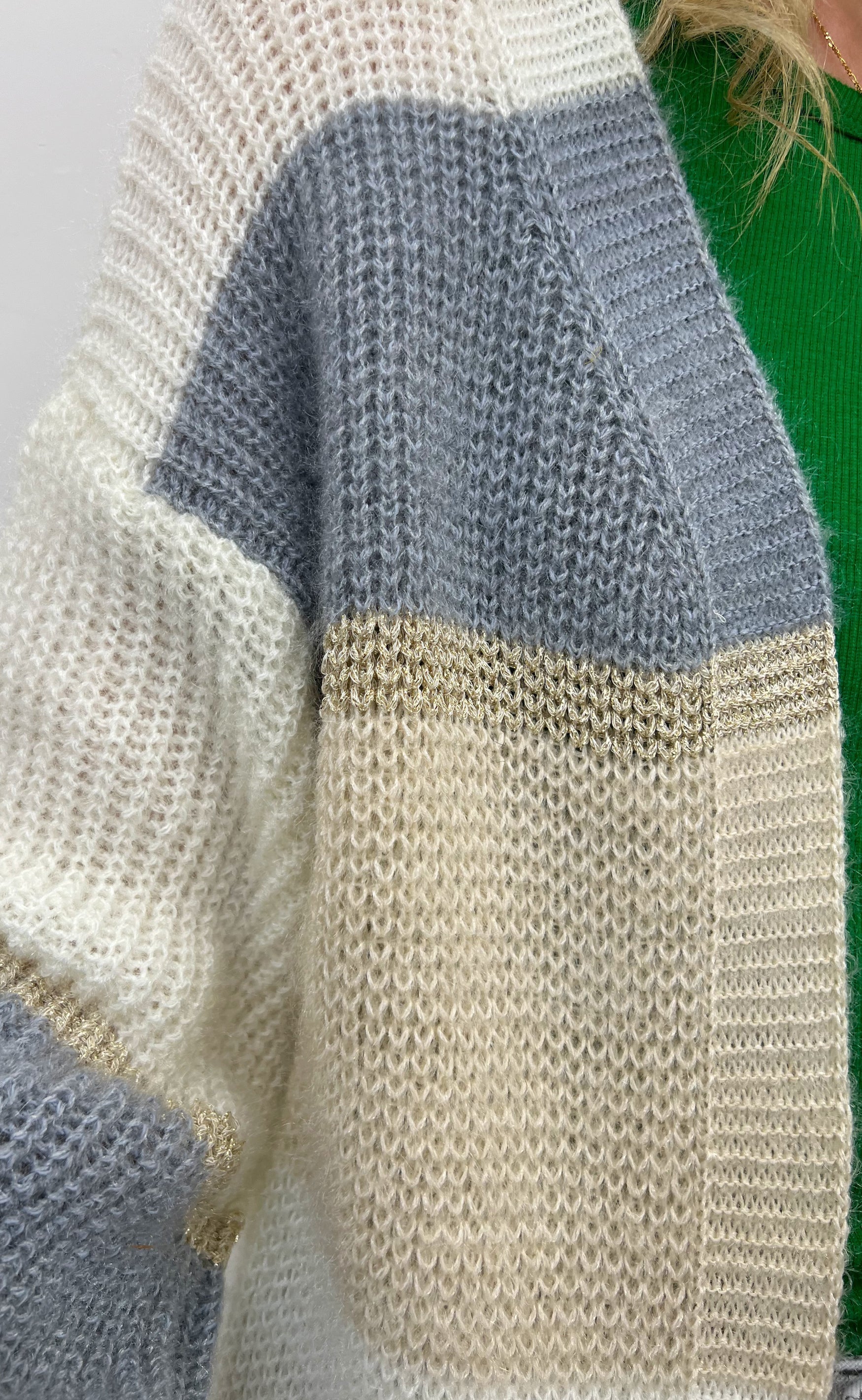 Say INA Copenhagen Cardigan - Merle - Grey Stripes