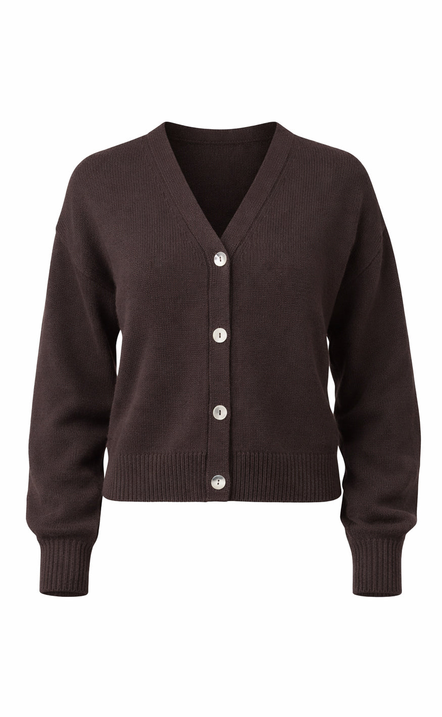 Say INA Copenhagen Cardigan - Tami - Dark Brown