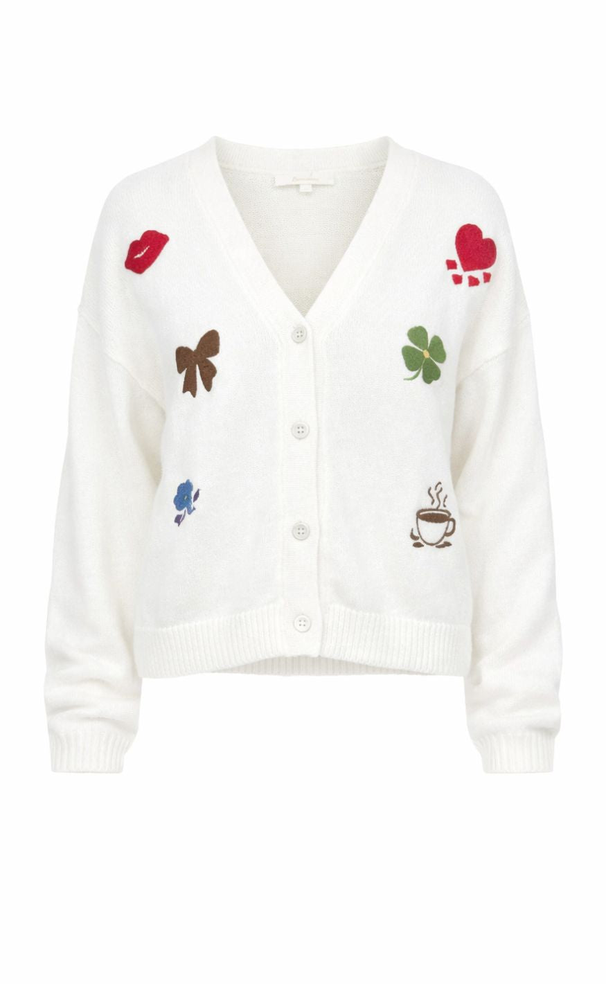 Say INA Copenhagen Cardigan - Tami Embroidery - Off White W. Embroidery