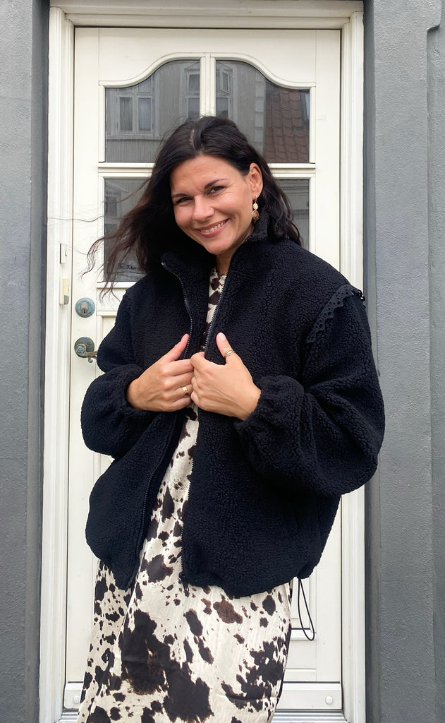 Say INA Copenhagen Fleece Jakke - Fia - Black