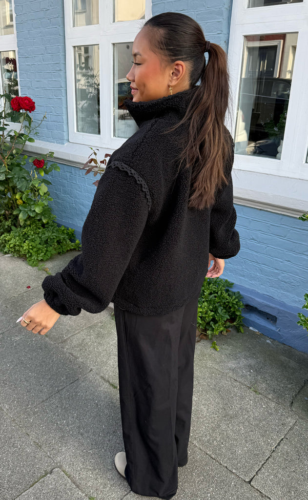 Say INA Copenhagen Fleece Jakke - Fia - Black