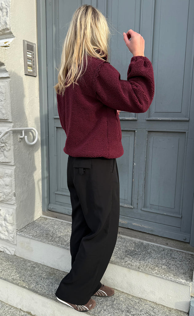 Say INA Copenhagen Fleece Jakke - Fia - Bordeaux