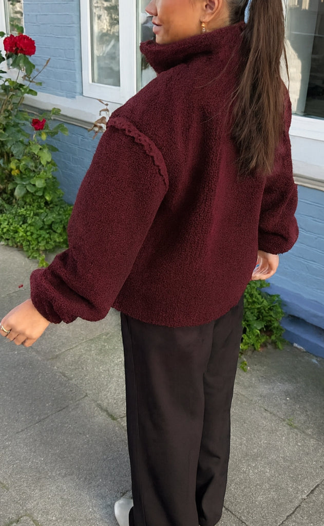 Say INA Copenhagen Fleece Jakke - Fia - Bordeaux