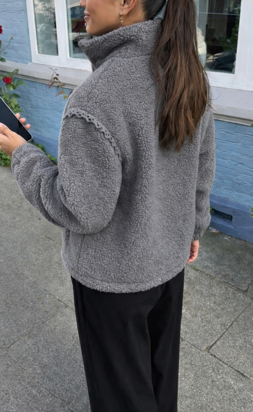 Say INA Copenhagen Fleece Jakke - Fia - Grey