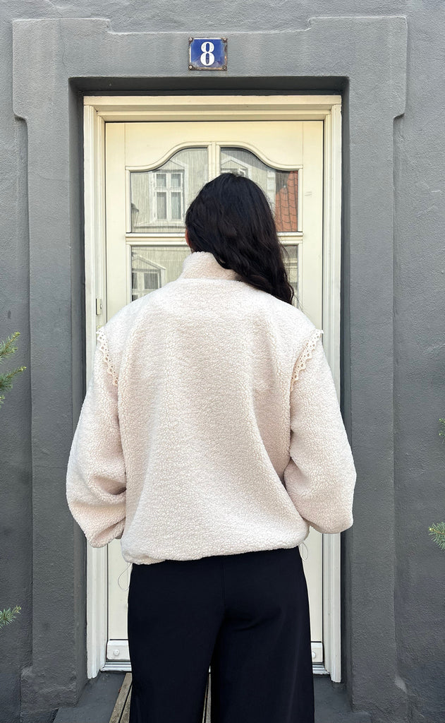 Say INA Copenhagen Fleece Jakke - Fia - Off White