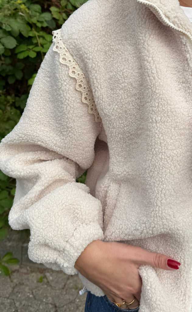 Say INA Copenhagen Fleece Jakke - Fia - Off White