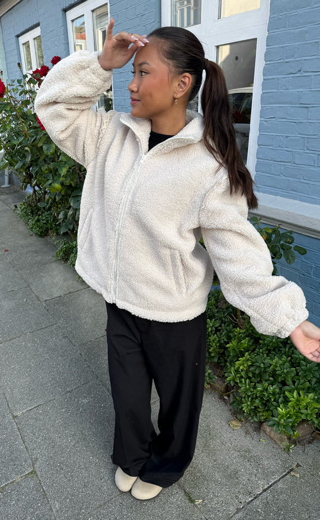 Say INA Copenhagen Fleece Jakke - Fia - Off White