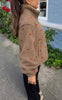 Say INA Copenhagen Fleece Jakke - Fia - Taupe W. Cherry