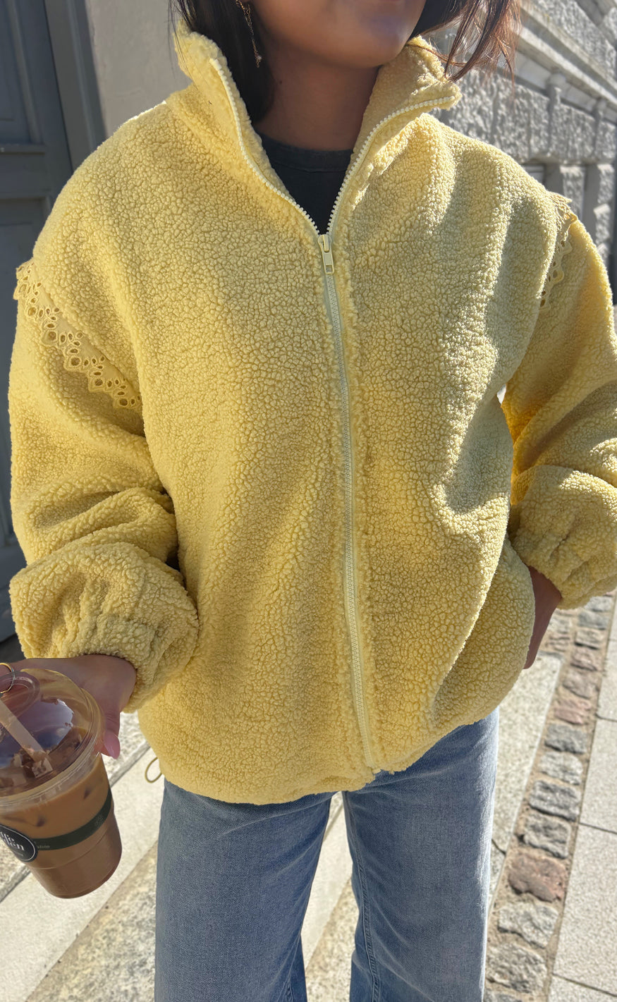 Say INA Copenhagen Fleece Jakke - Fia - Yellow