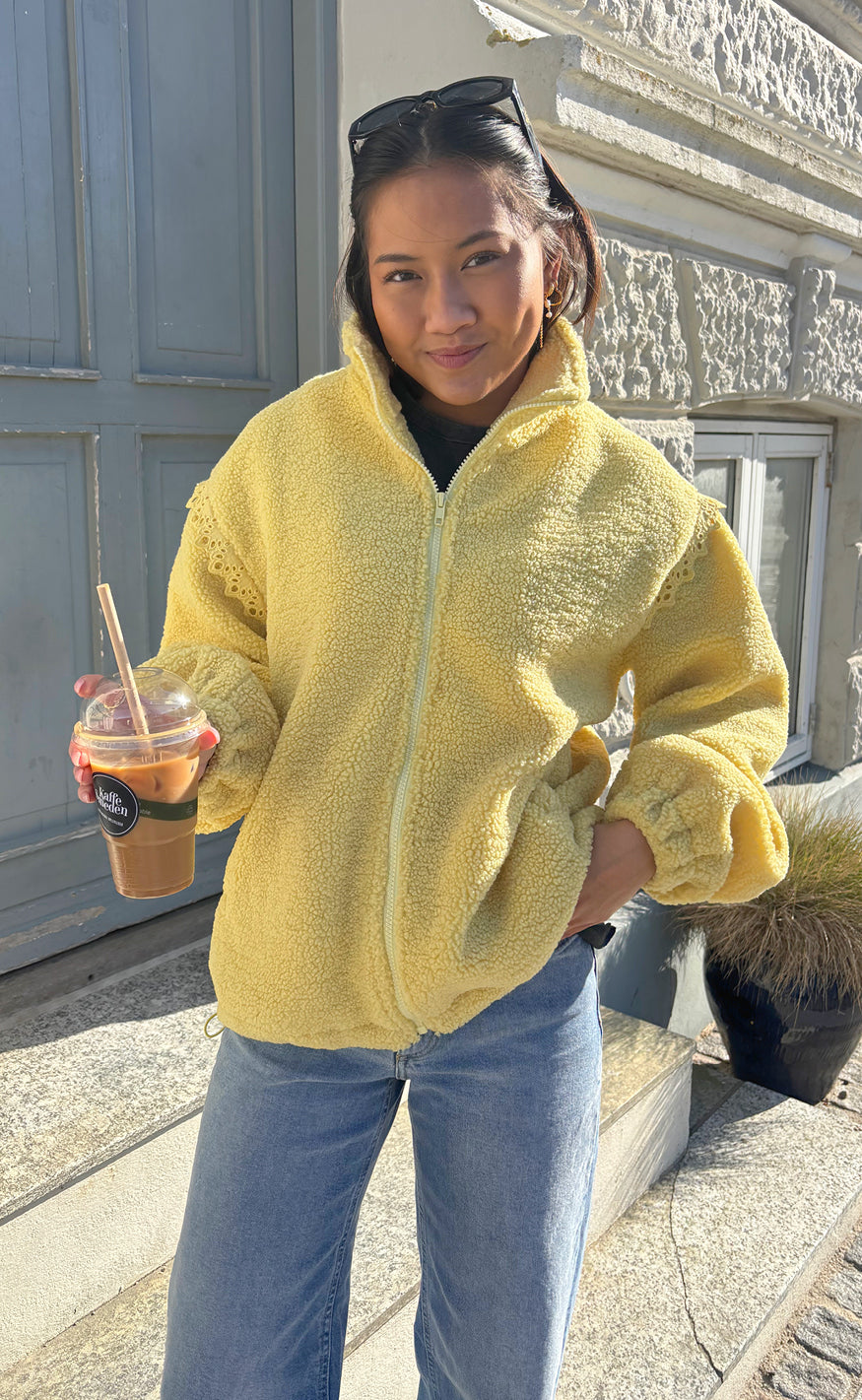 Say INA Copenhagen Fleece Jakke - Fia - Yellow