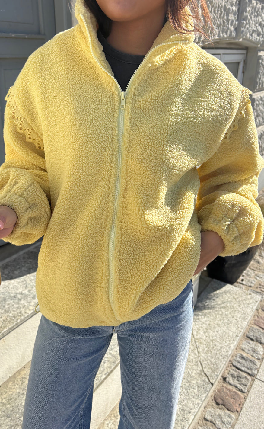 Say INA Copenhagen Fleece Jakke - Fia - Yellow