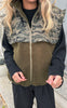 Say INA Copenhagen Fleece Vest - Fia - Army Green W. Camouflage