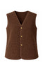 Say INA Copenhagen Fleece Vest - Gloria - Dark Brown