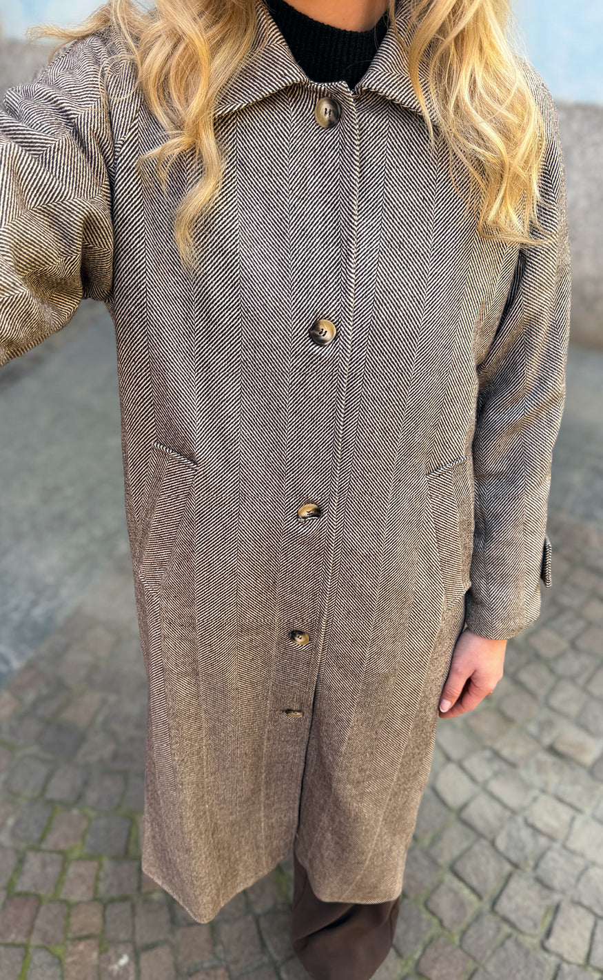 Say INA Copenhagen Frakke - Vienna - Off White / Brown