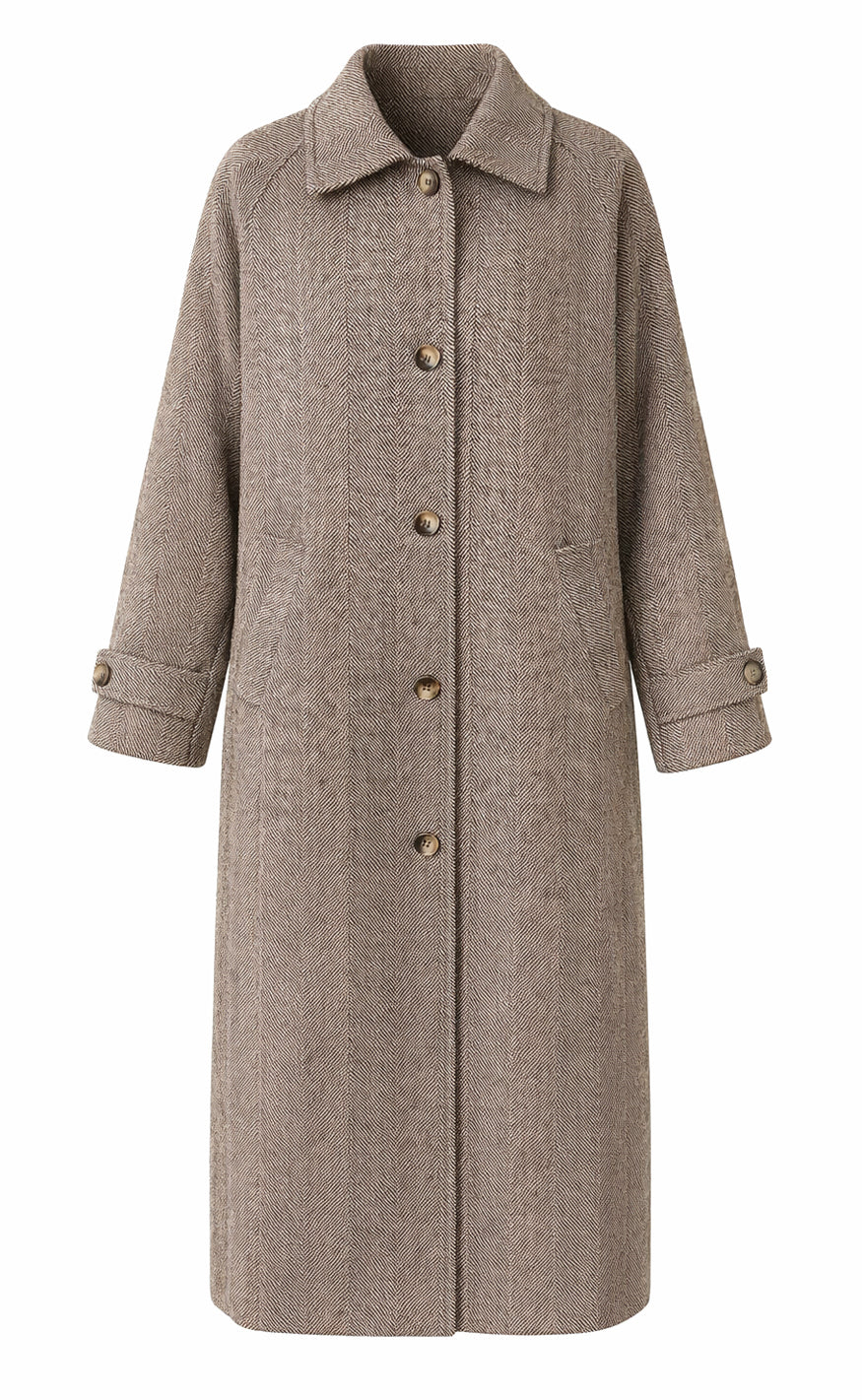 Say INA Copenhagen Frakke - Vienna - Off White / Brown
