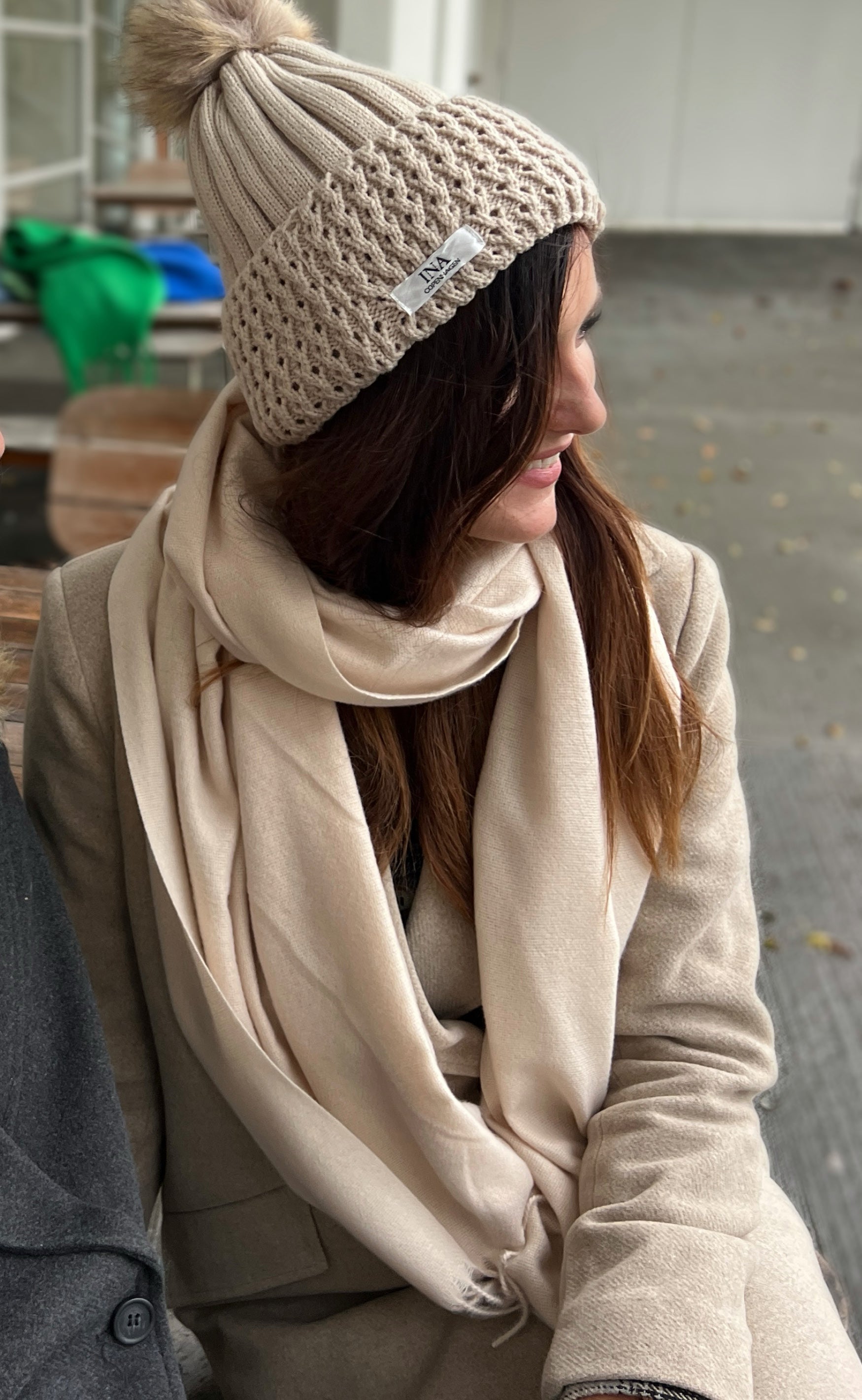 Say INA Copenhagen Halstørklæde - Sif - Off white