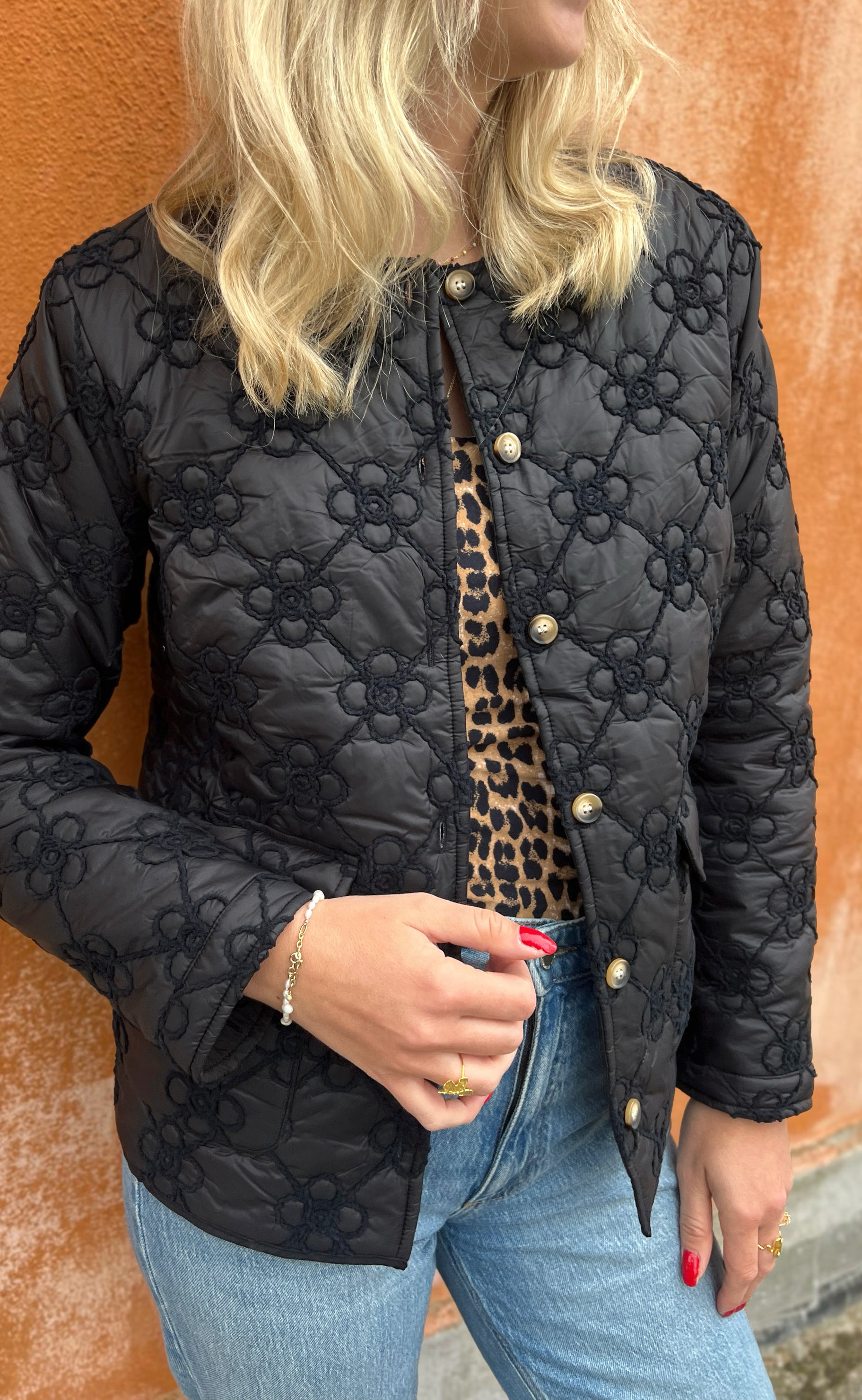 Say INA Copenhagen Jakke - Jolie - Black Flower