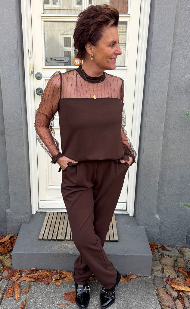 Say INA Copenhagen Jumpsuit / Buksedragt - Trisha - Dark Brown