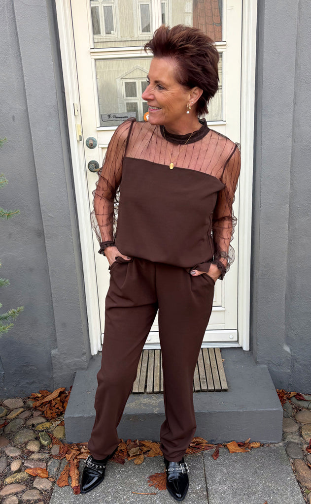 Say INA Copenhagen Jumpsuit / Buksedragt - Trisha - Dark Brown