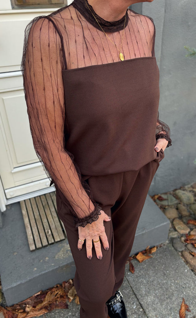 Say INA Copenhagen Jumpsuit / Buksedragt - Trisha - Dark Brown