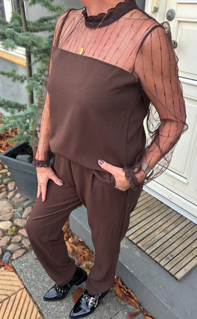 Say INA Copenhagen Jumpsuit / Buksedragt - Trisha - Dark Brown