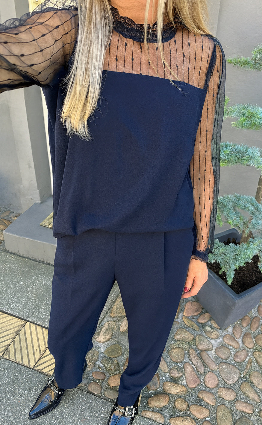 Say INA Copenhagen Jumpsuit / Buksedragt - Trisha - Navy Blue