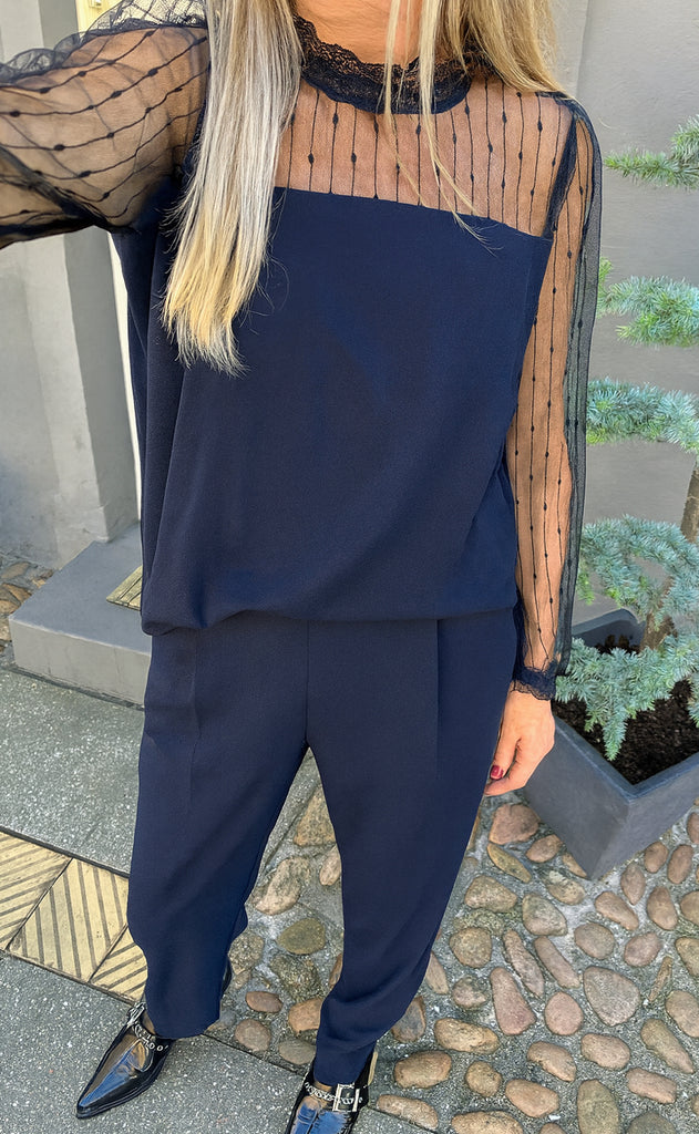 Say INA Copenhagen Jumpsuit / Buksedragt - Trisha - Navy Blue