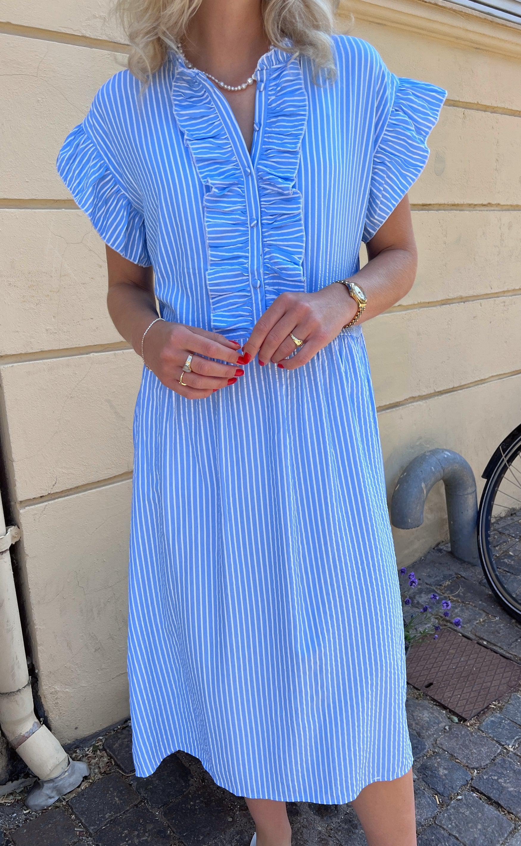 Say INA Copenhagen Kjole - Amelia - Blue Striped