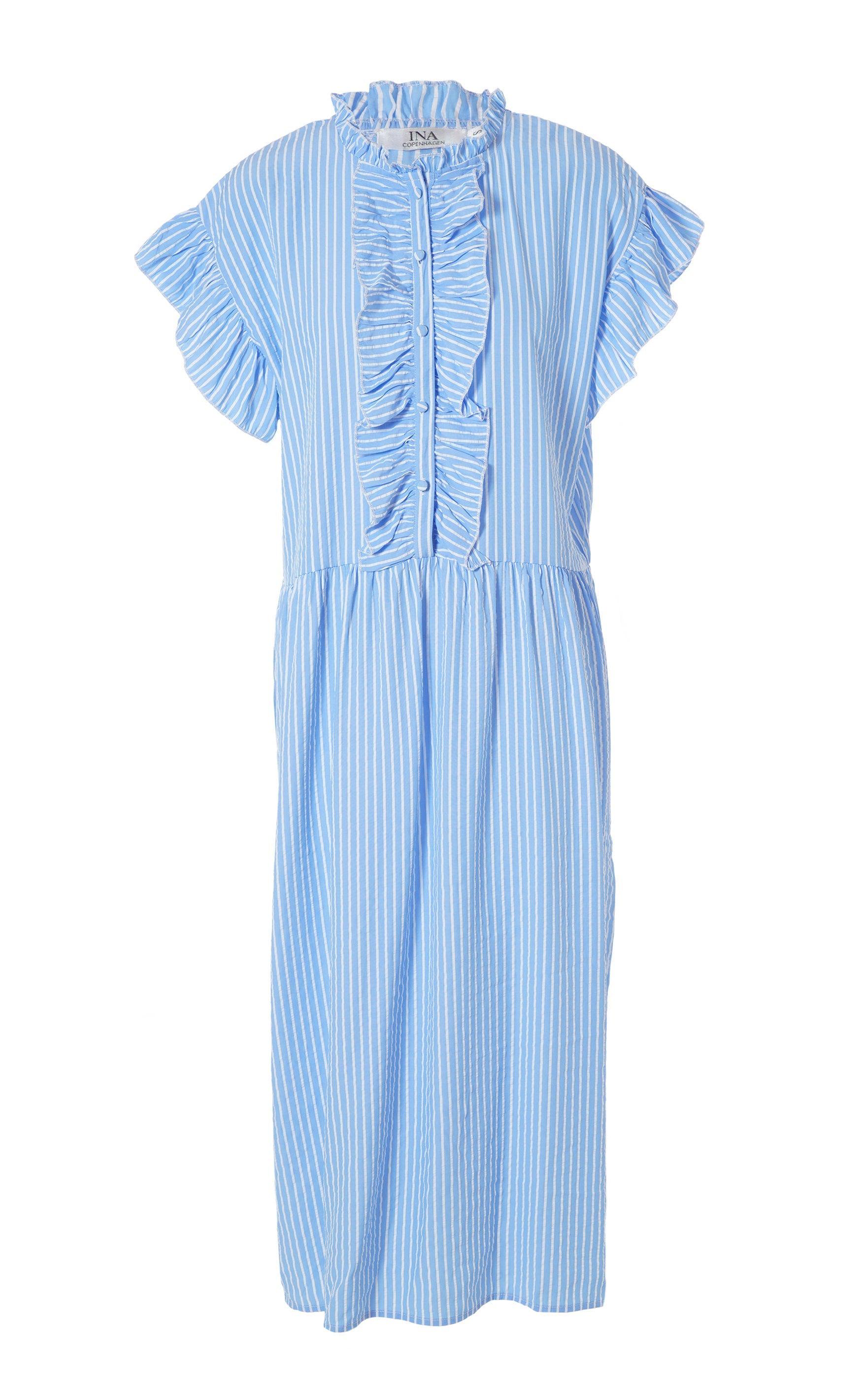 Say INA Copenhagen Kjole - Amelia - Blue Striped