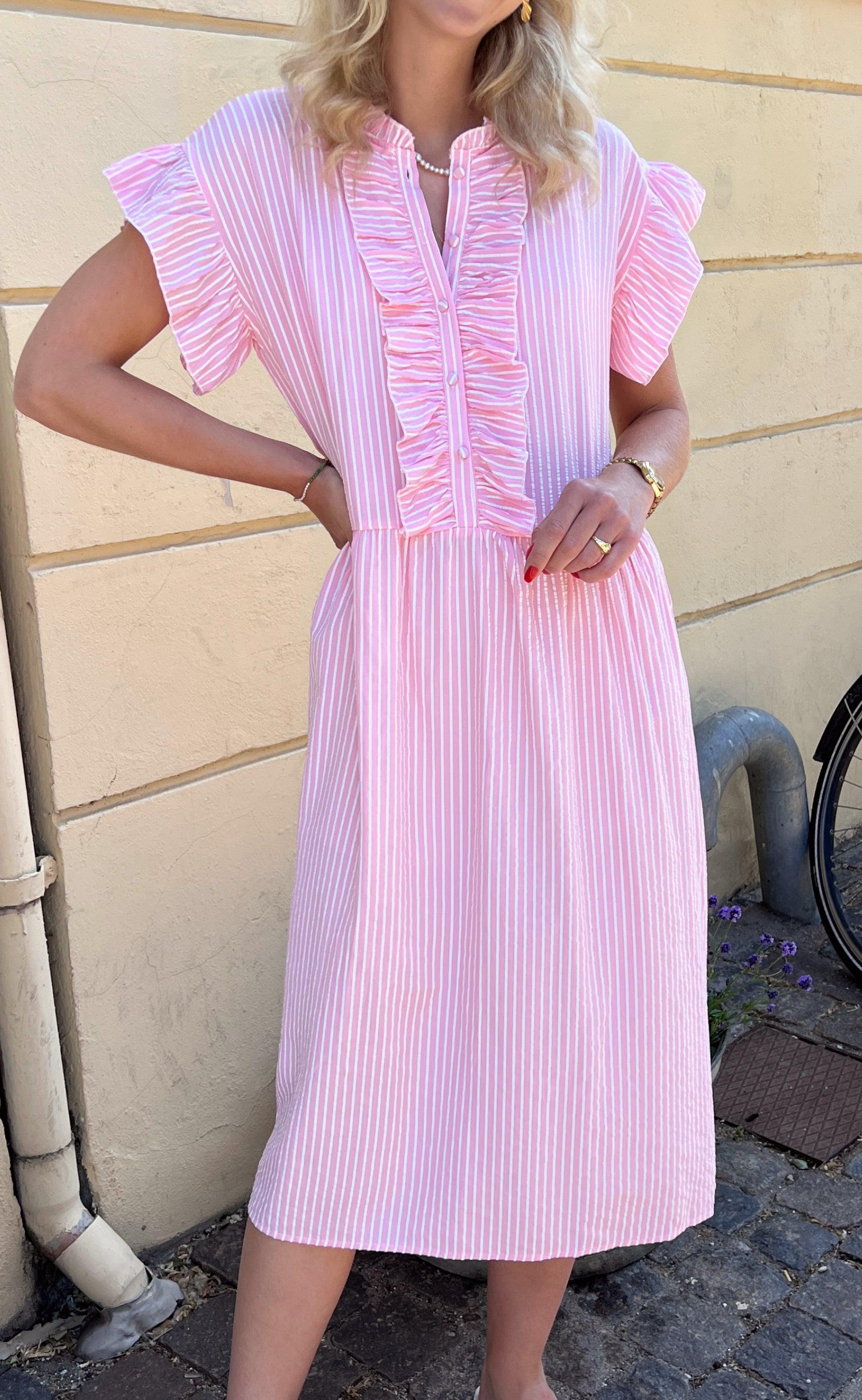 Say INA Copenhagen Kjole - Amelia - Pink Striped