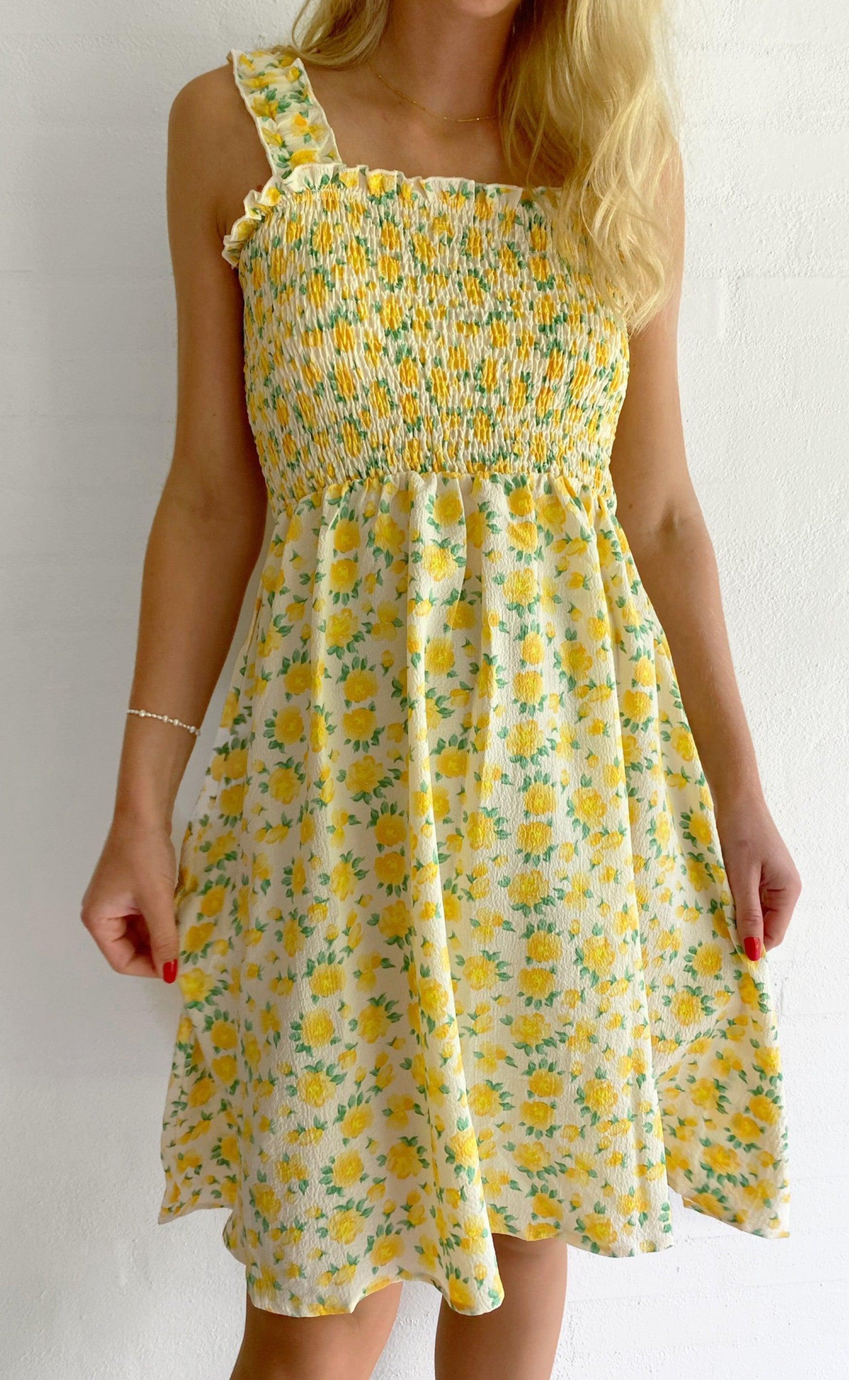 Say INA Copenhagen Kjole - Andrea - Yellow Flower