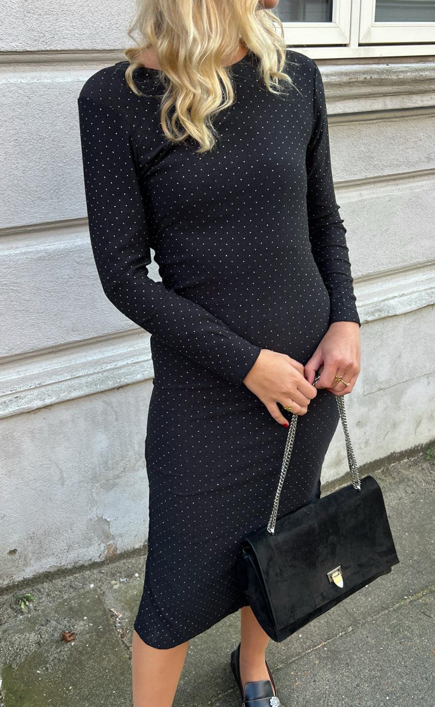 Say INA Copenhagen Kjole - Anita - Black With Silver Dots