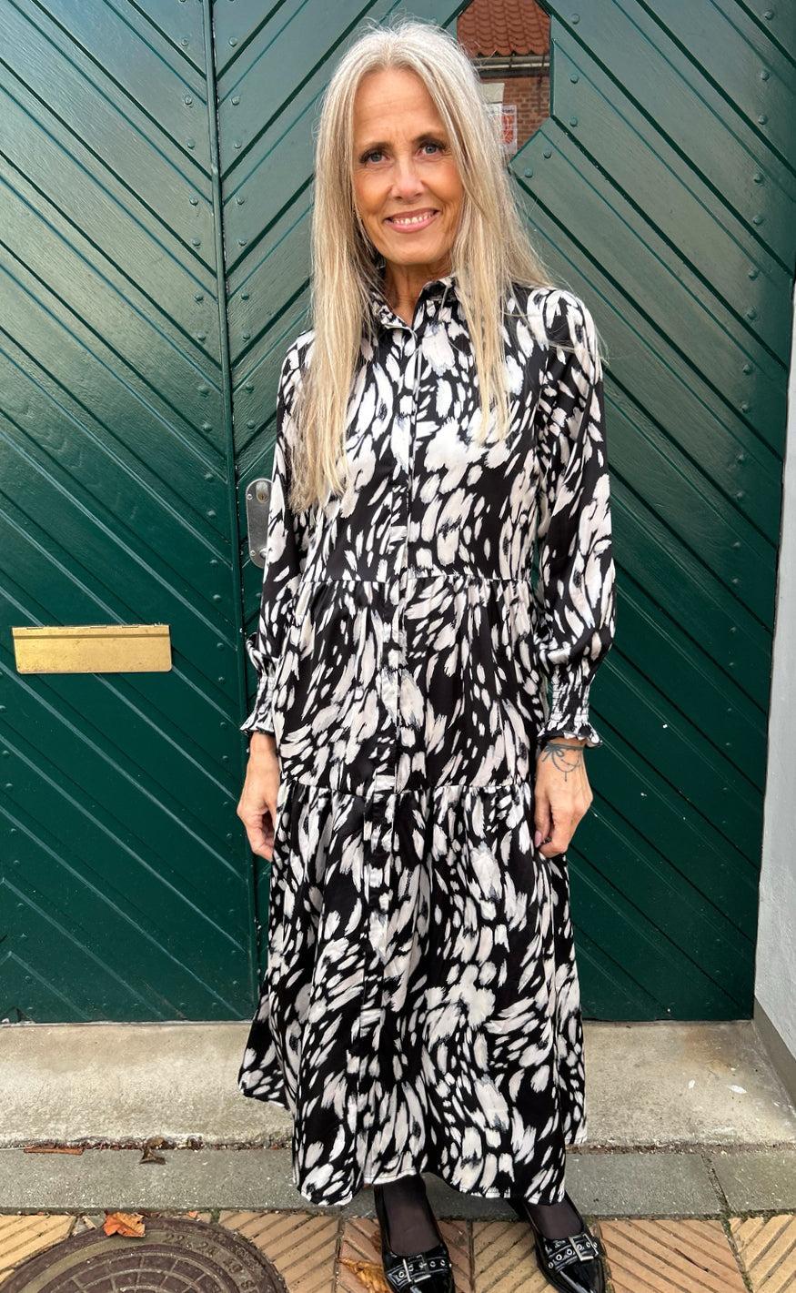 Say INA Copenhagen Kjole - Anna - Black / White Print