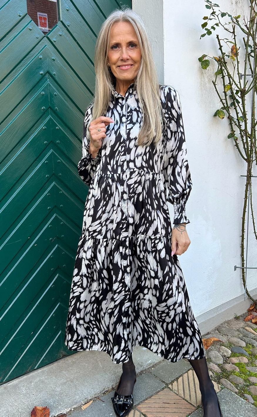 Say INA Copenhagen Kjole - Anna - Black / White Print